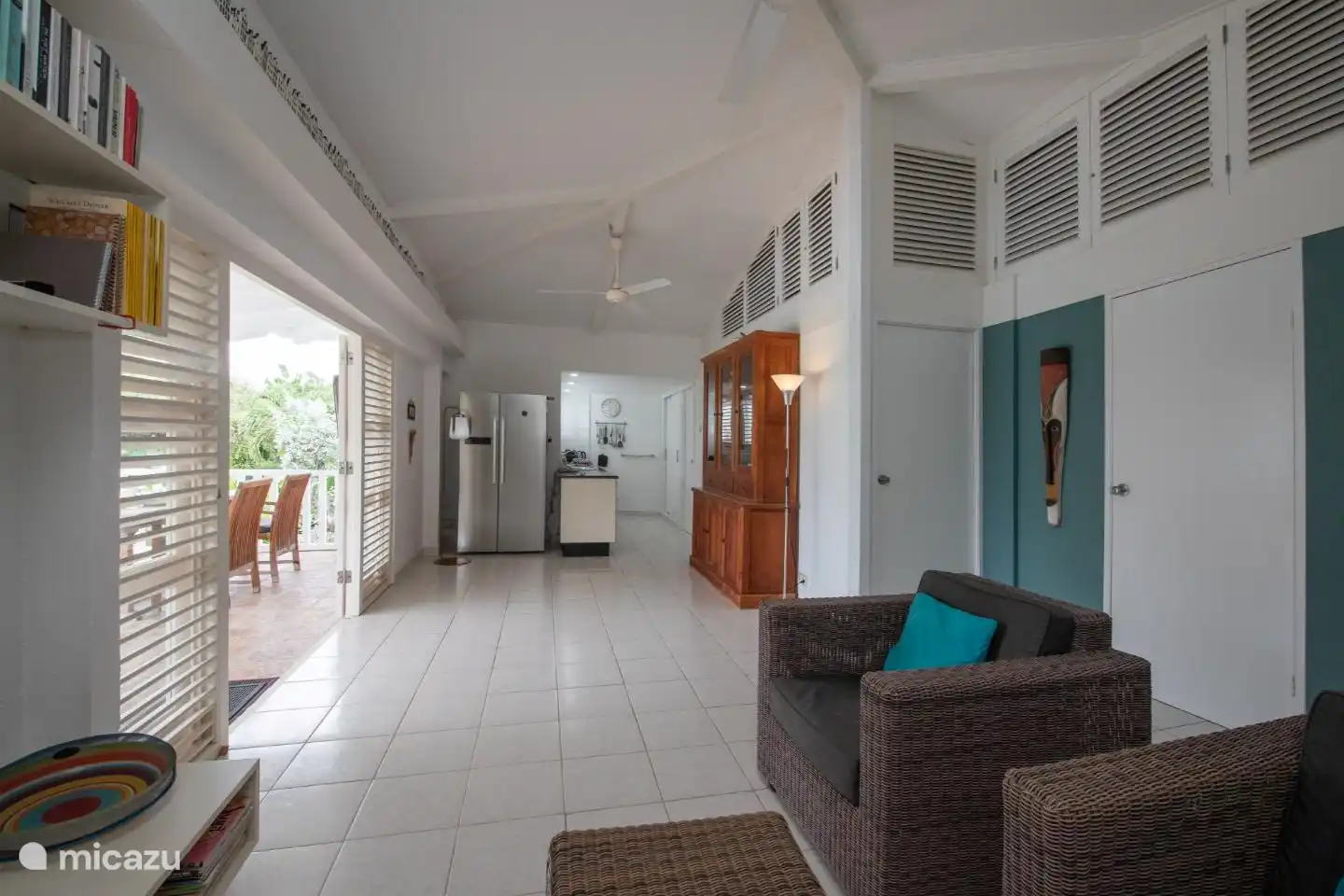Living room with open kitchen
