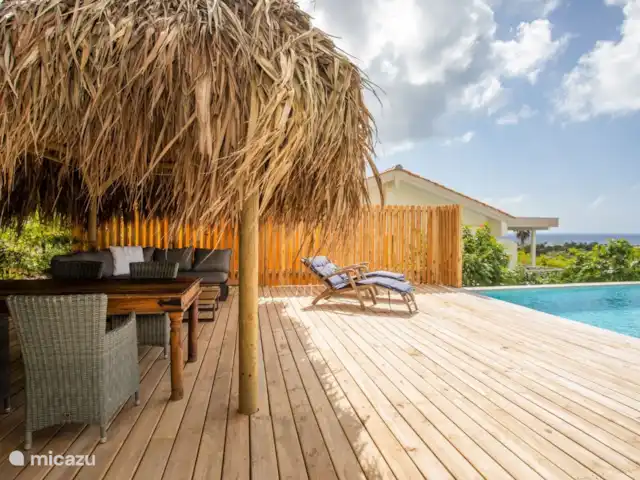 Piscadera Bay Resort 102 | Curaçao, Curaçao-Centre, Piscadera - bungalow terrasse de la piscine avec palapa