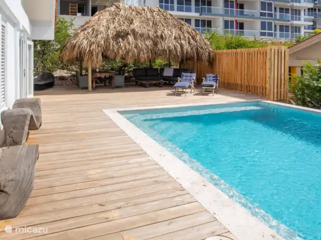 Piscadera Bay Resort 102 | Curaçao, Curaçao-Centre, Piscadera - bungalow Piscine avec pool deck et palapa