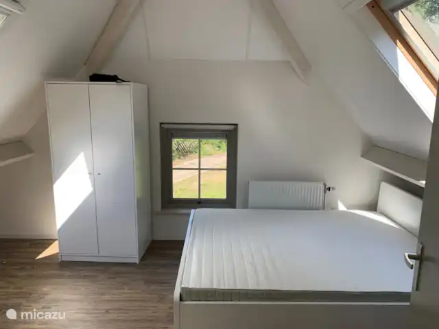 Location de Vacances Pays-Bas, Overijssel, Lemele, maison de vacances - Maison de vacances dans une zone boisée 1e slaapkamer met een tweepersoonsbed