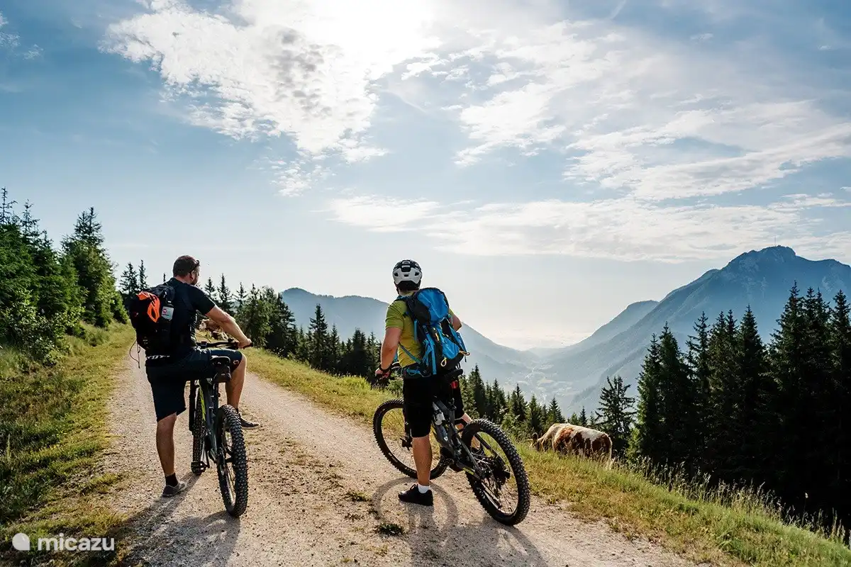 Cycling on one of the many cycling routes.