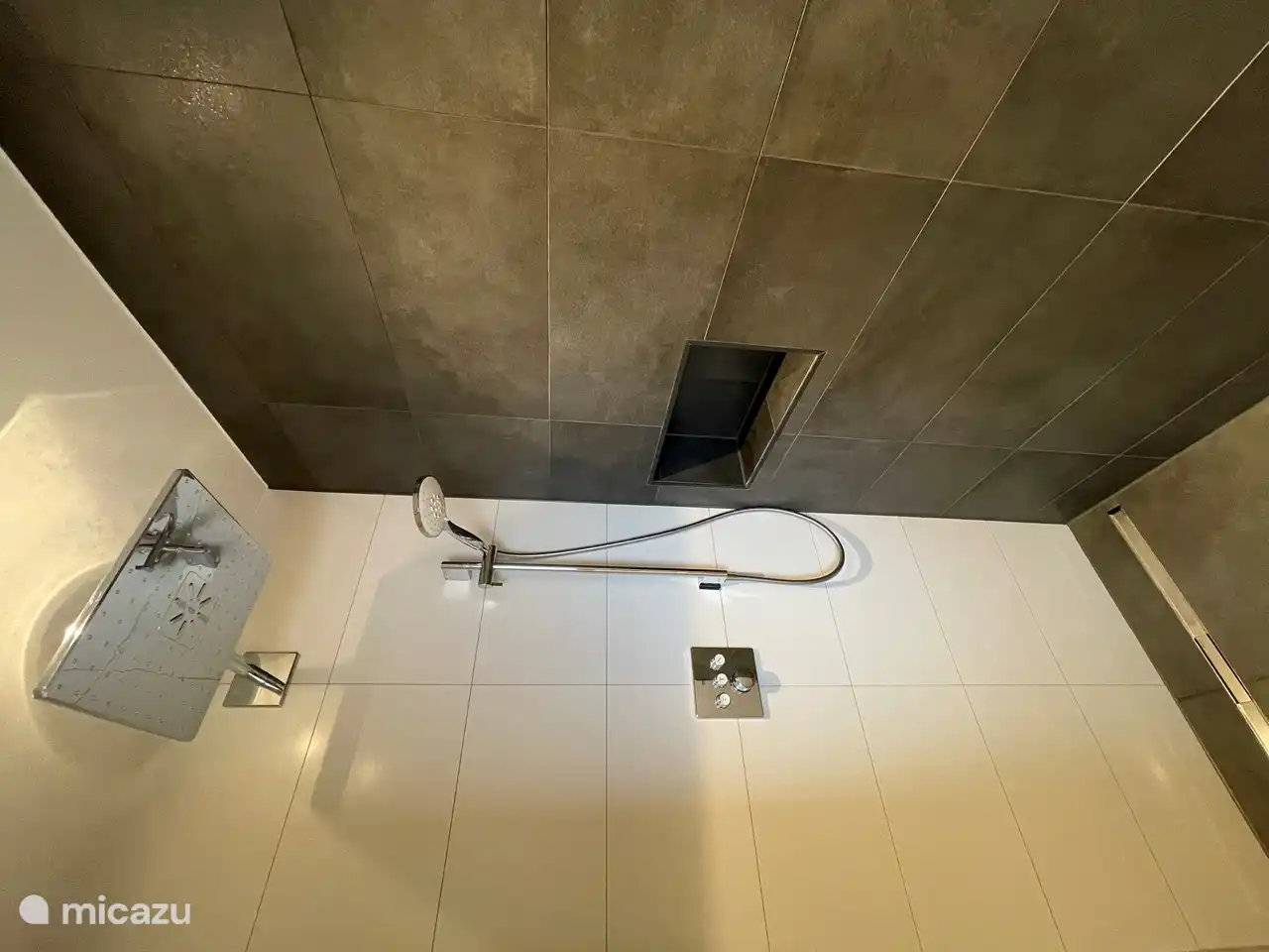 Walk-in shower upstairs