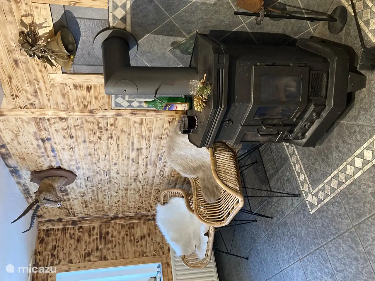 From the seat in the dining room you have a view over the forest valley.