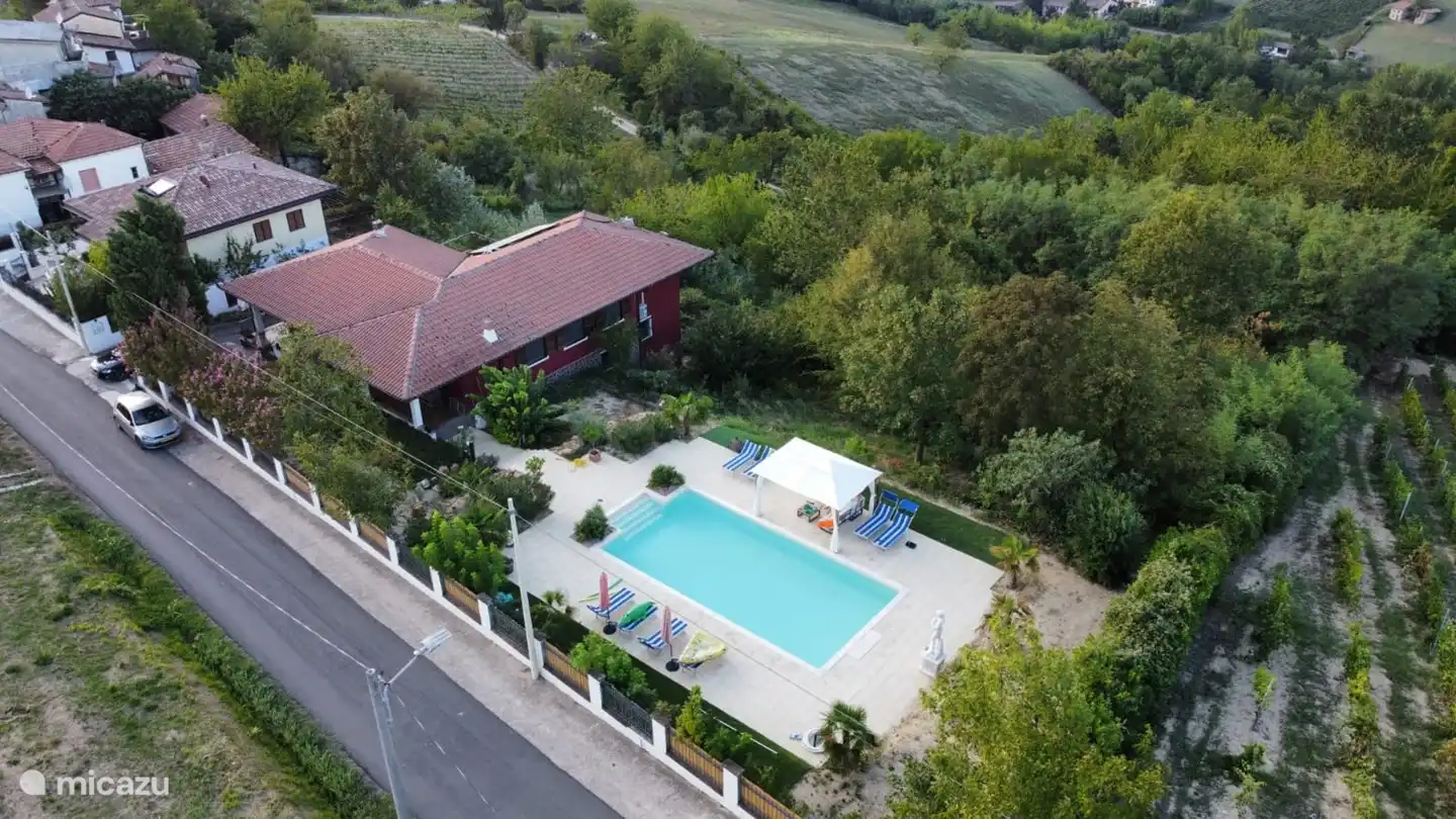 Foto von oben. in unserer Villa