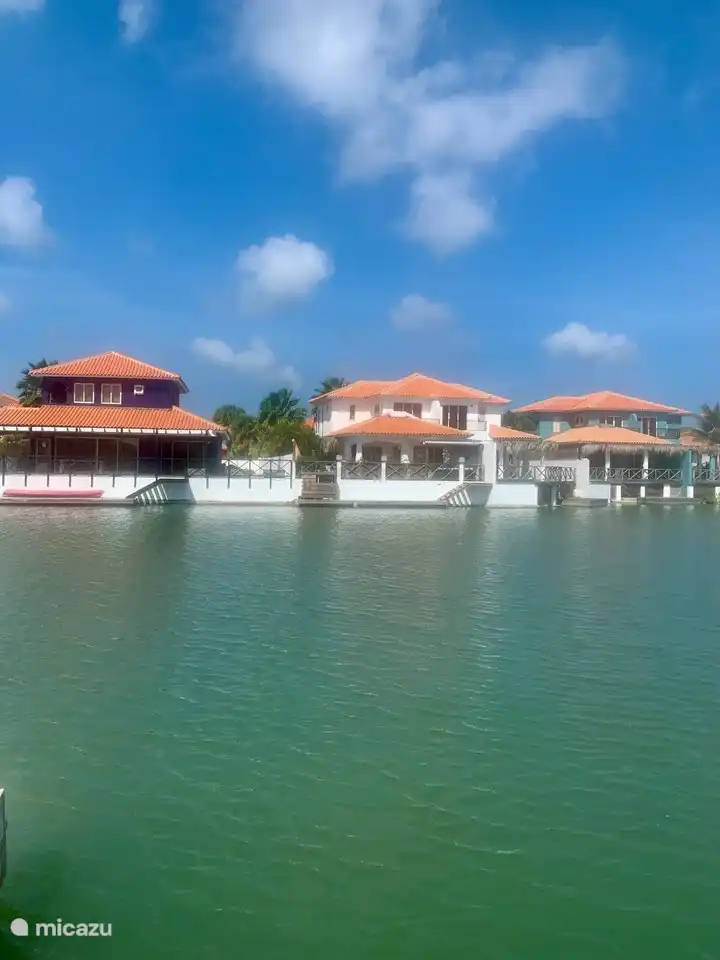 The house is located in a quiet place on a small lagoon.