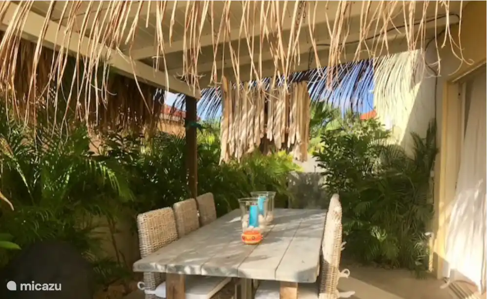 Dining table outside.