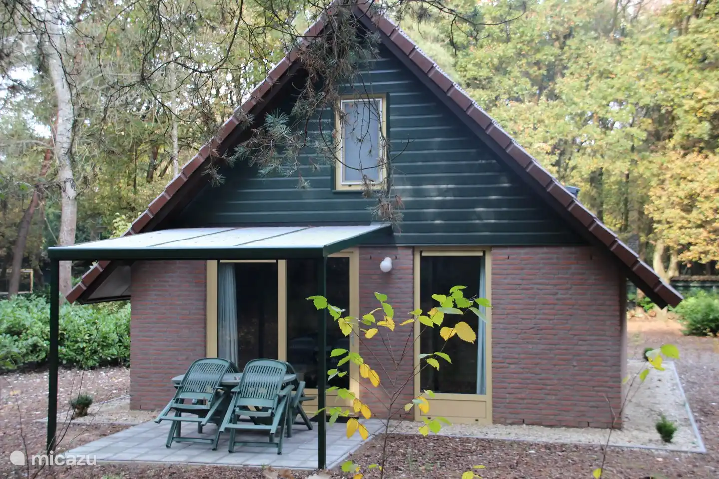 Garten mit überdachter Terrasse
