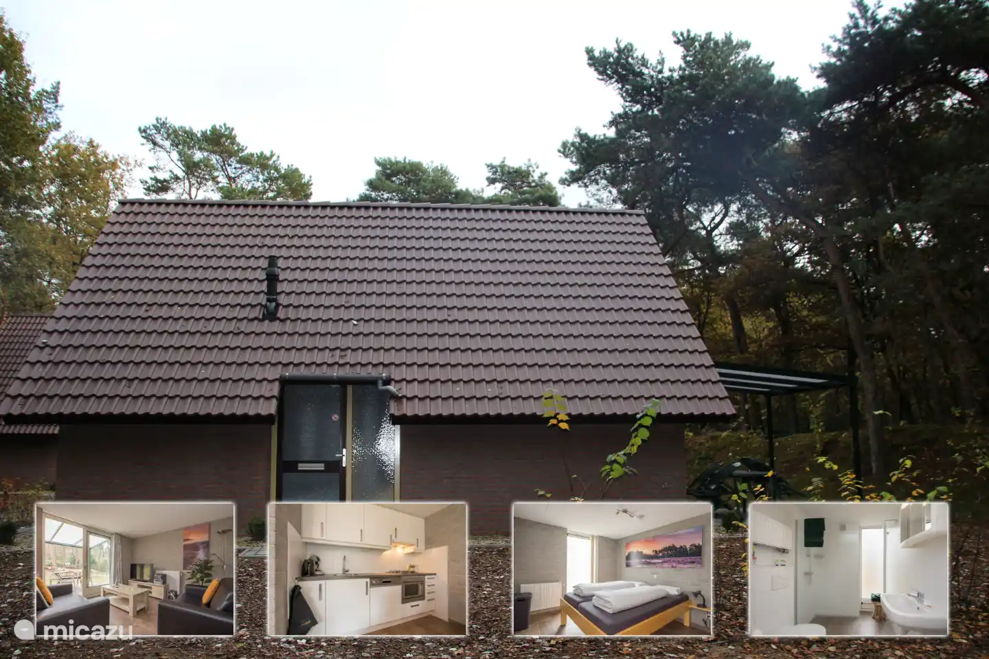 Zusammenstellungsfoto des Bungalows de Witte Walibi