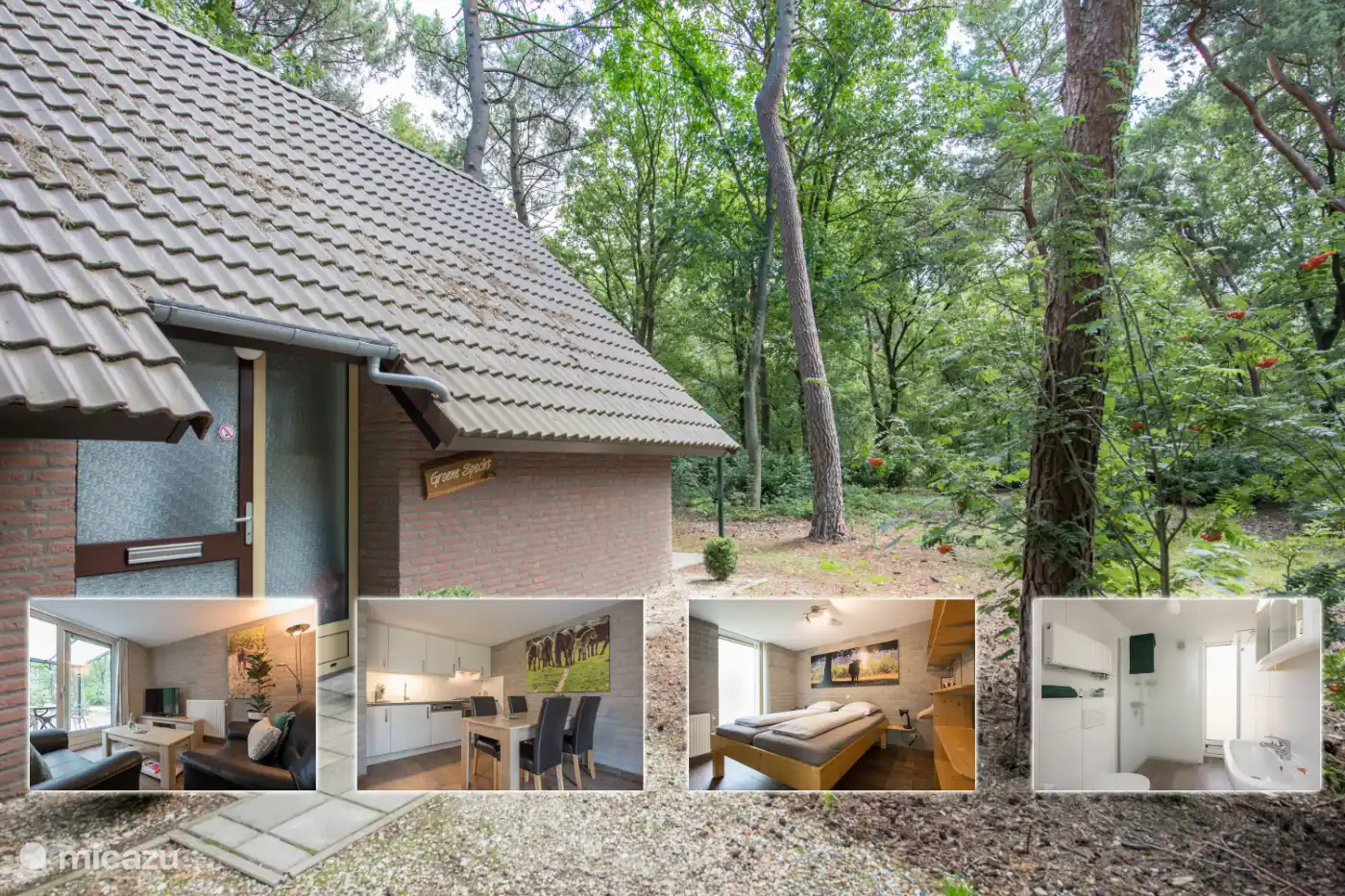 Zusammenstellungsfoto des Bungalows De Groene Specht
