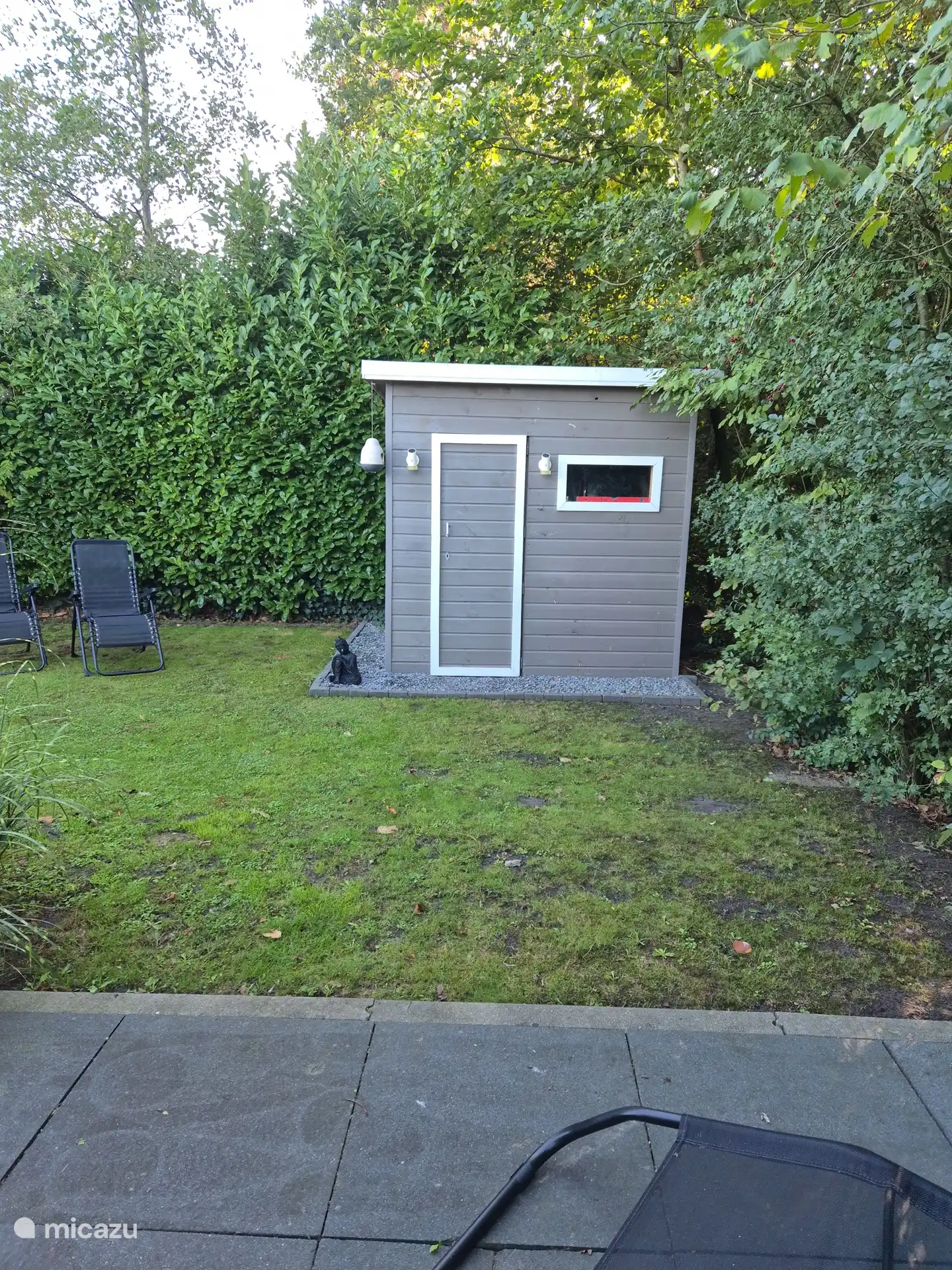 Shed where the freezer is and the bqq