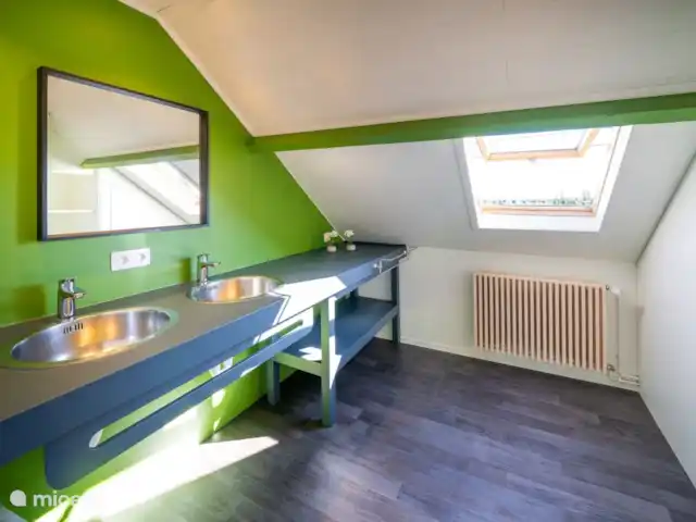 't Groenzicht huren in België, West-Vlaanderen, Pervijze - vakantiehuis Badkamer met dubbele douche boven