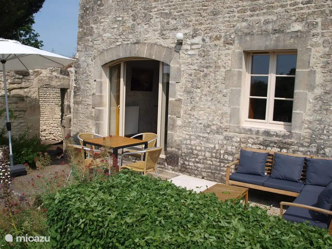 Terrace with former prayer chapel
