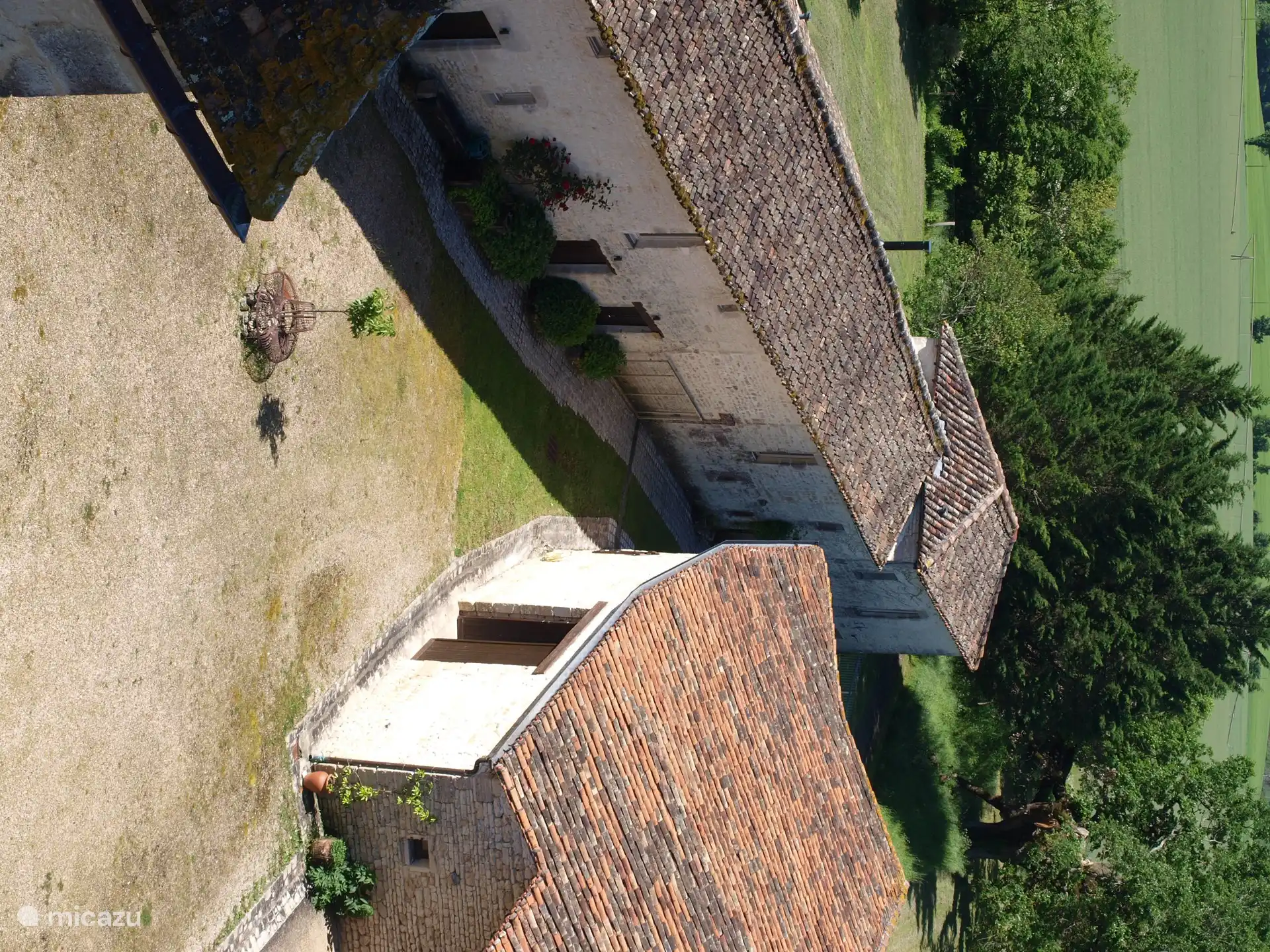 View of the courtyard from the round tower