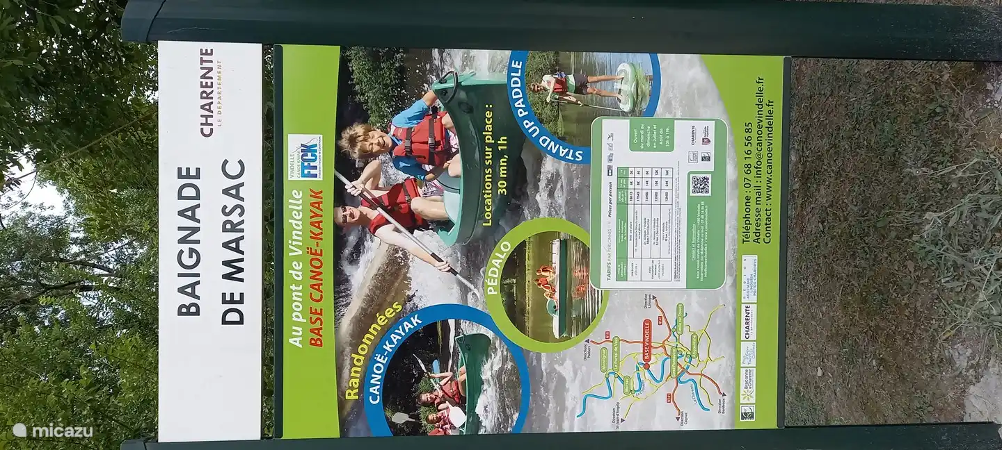 Marsac, canoe rental etc