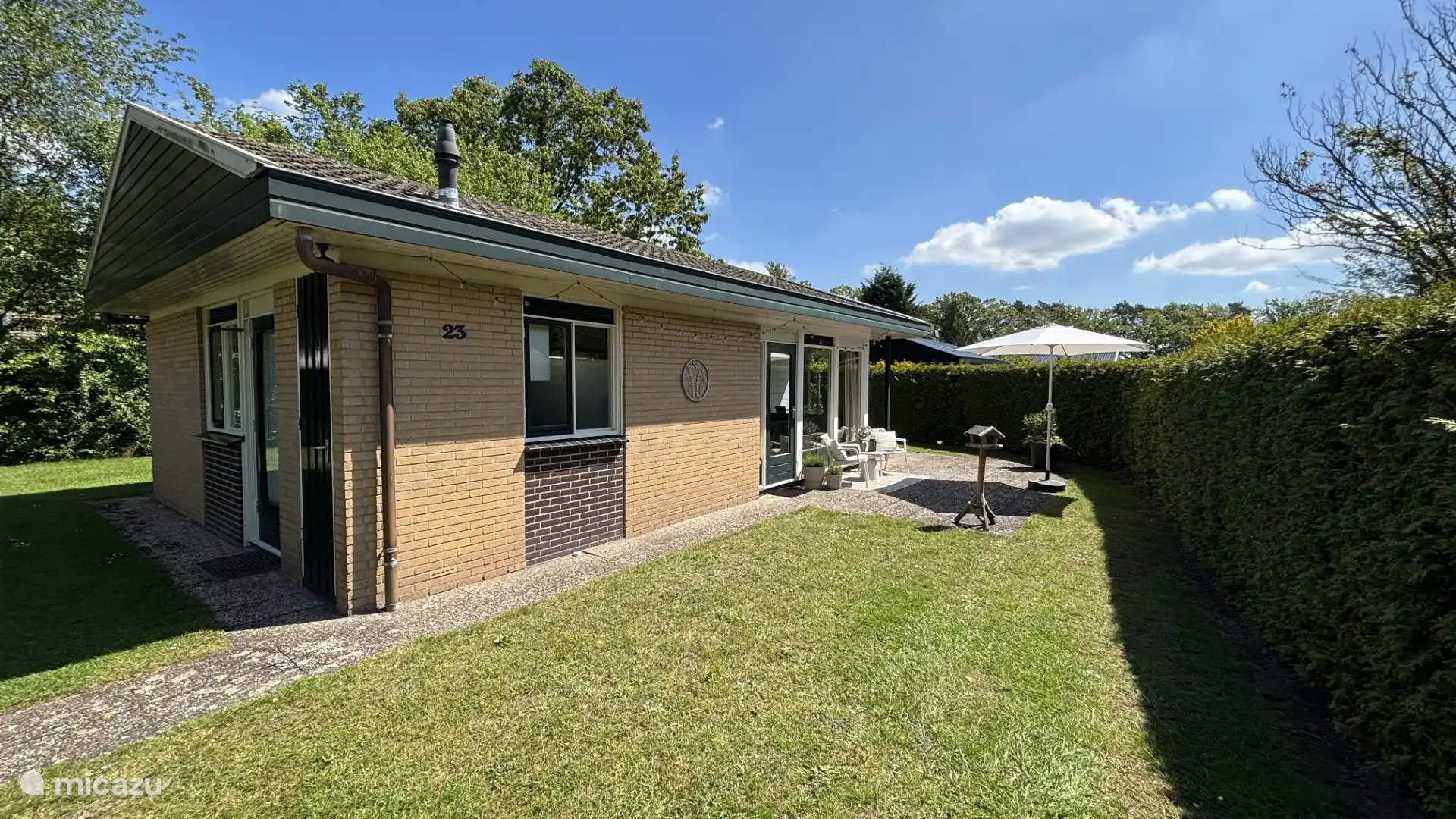Buitenaanzicht van de bungalow