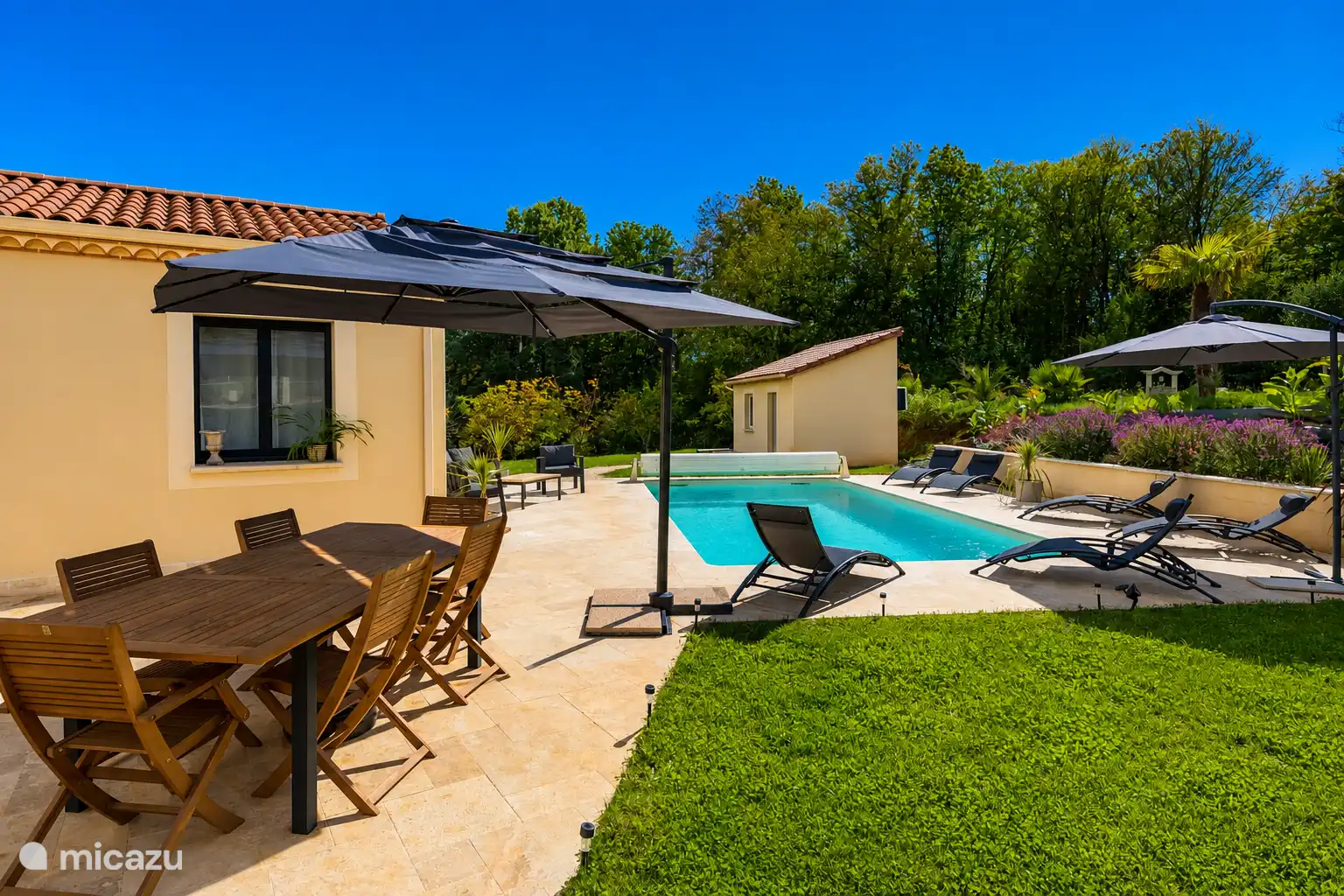 The holiday home with private pool
