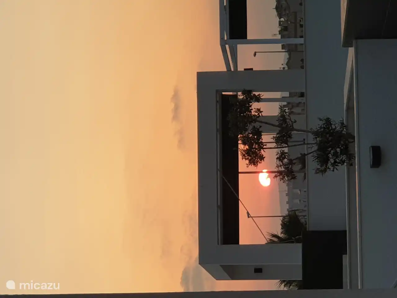 Vista desde la azotea al atardecer