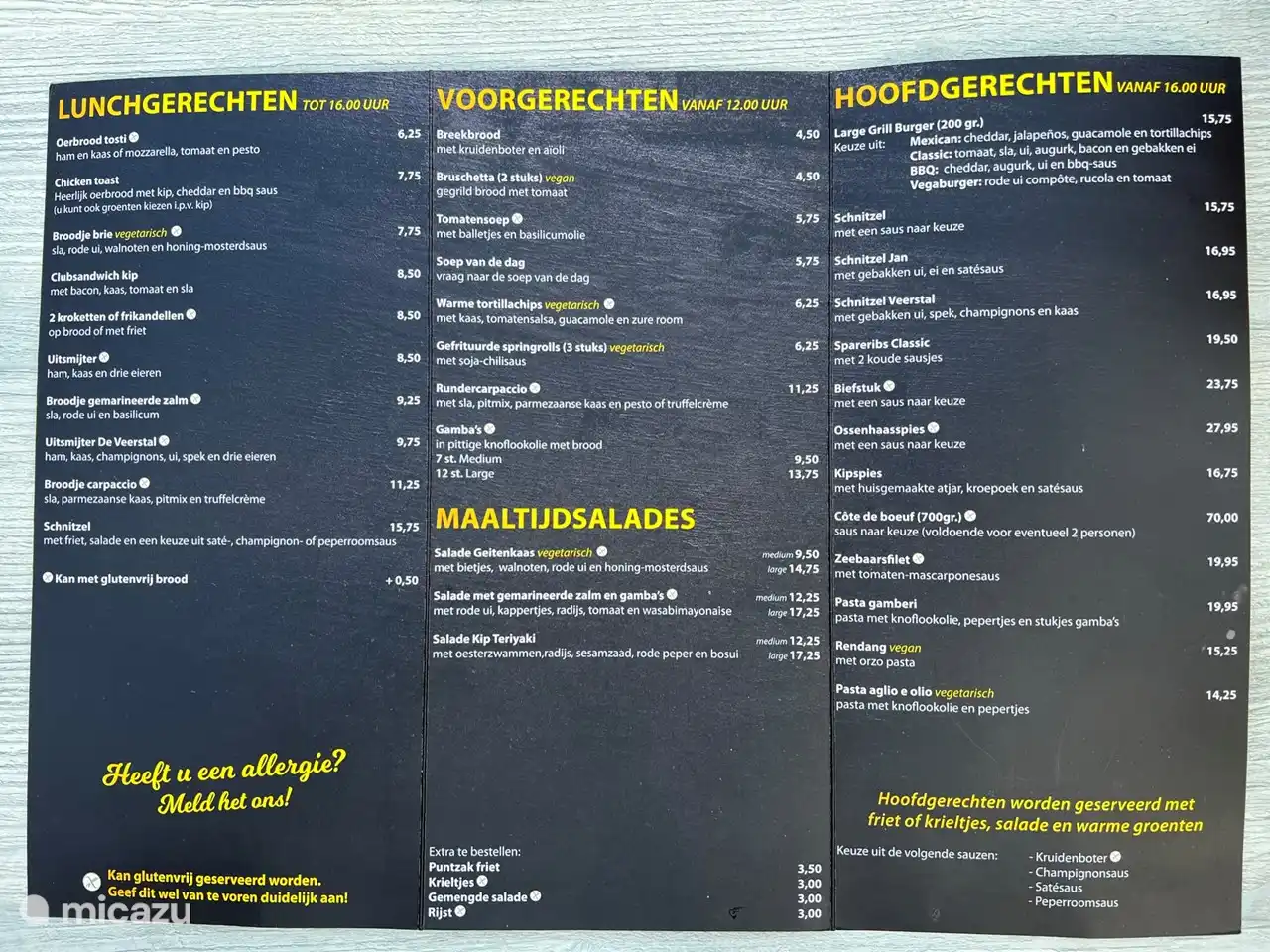 Het restaurant heeft goed betaalbare kaart