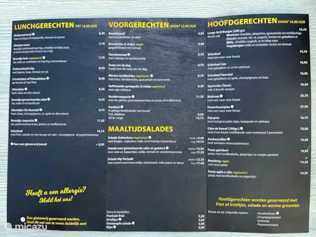 Location de Vacances Pays-Bas, Gueldre, Lathum, chalet - Anvibe Le restaurant a un bon menu abordable