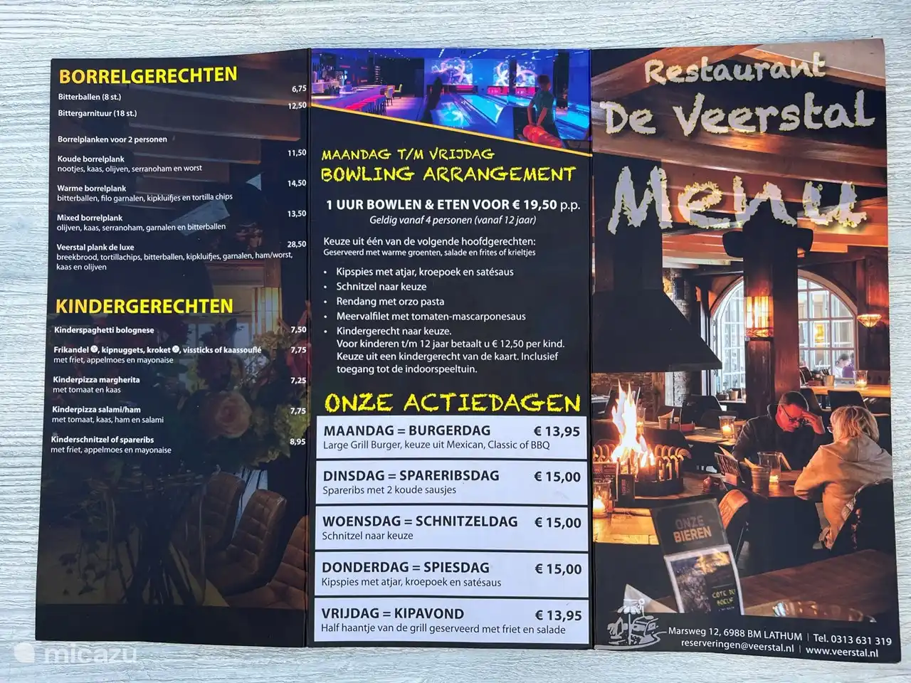 Voor mensen die willen bowlen is er een arrangement te boeken.