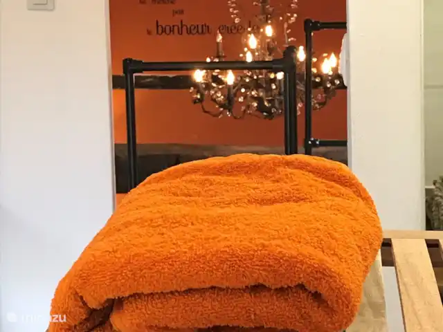 Domaine Pouzoult, Gîte Orange huren in Frankrijk, Indre, Sazeray - gîte / cottage Heerlijke zachte handdoeken
