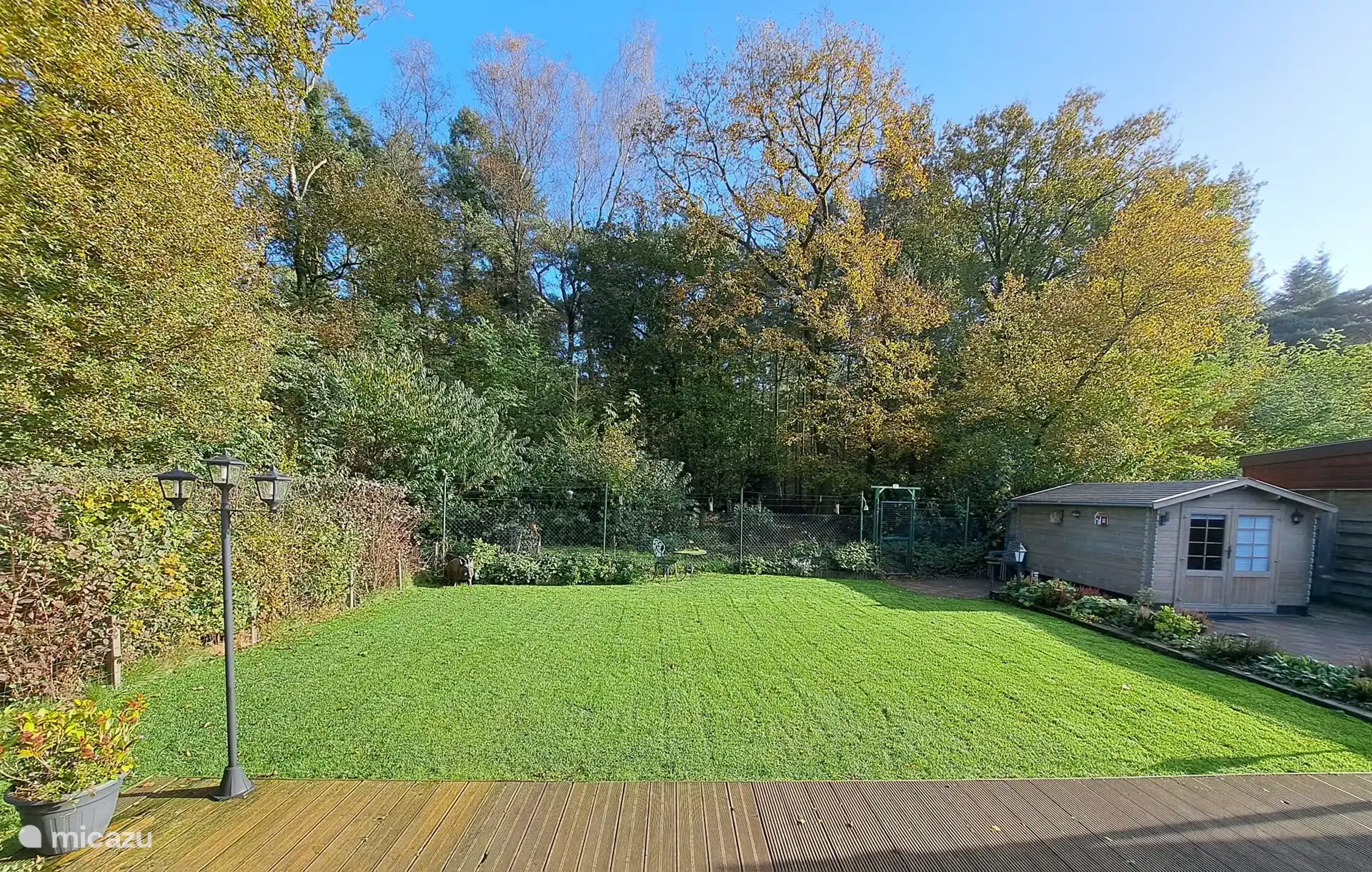 Garten mit Blick auf den Wald