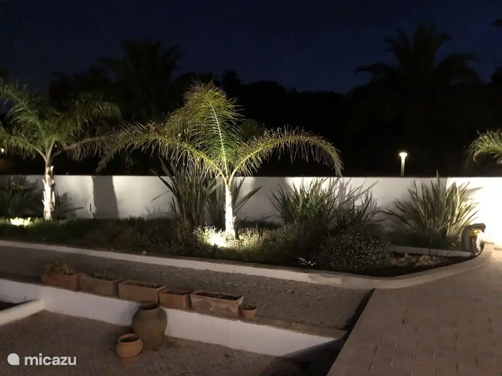 Garten und Schwimmbad können abends wunderschön beleuchtet werden
