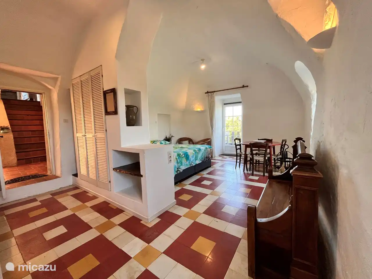 Die Kapelle von der Küche aus gesehen.