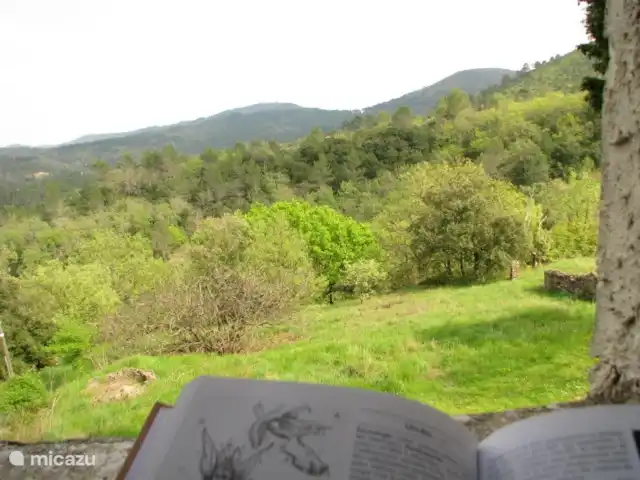 Location de Vacances France, Gard, Molières-sur-Cèze, appartement - La chambre bleue La vue sur les collines de l’Est continue d’étonner, même après 30 ans.