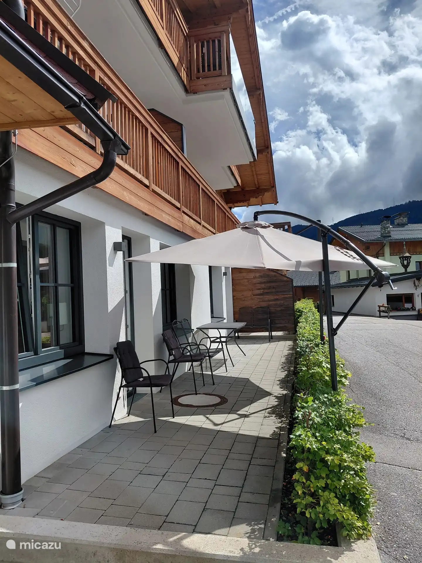 Terrace facing south.