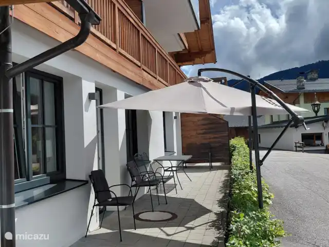 Location de Vacances Autriche, Salzburgerland, Muhlbach, appartement - Hochkönig Ferien Terrasse exposée plein sud.