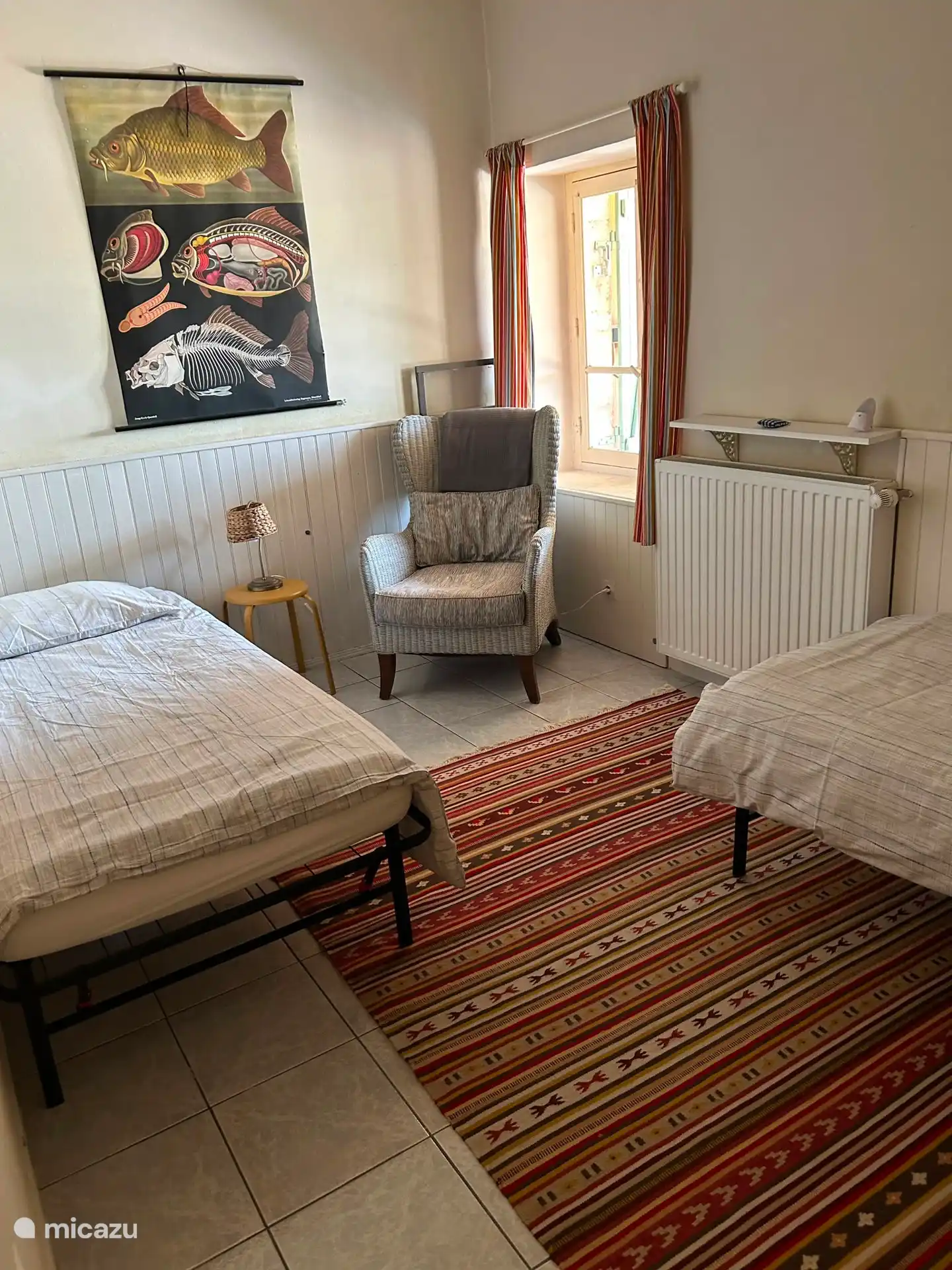 Betten 90x200 (konnten als 2 Einzelzimmer oder ein Doppelbett genutzt werden)