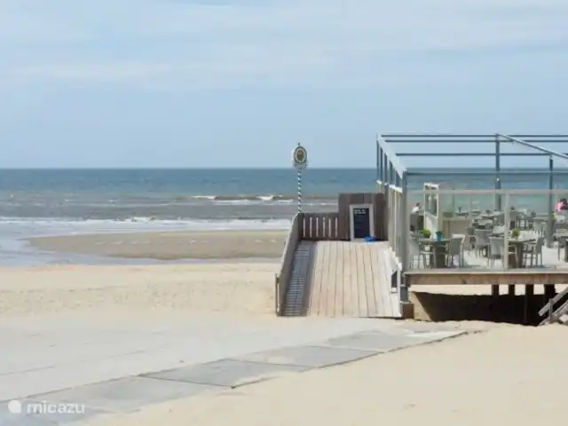 Duynopgangh 5 Julianadorp aan Zee | Pays-Bas, Hollande du Nord, Julianadorp aan Zee - bungalow Tente de plage Zee van Tijd à l'entrée de la plage du parc de vacances.