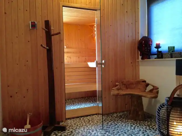 Die Sauna im Haus.