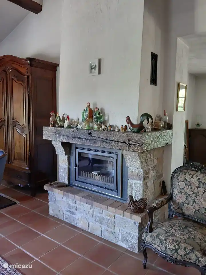 Wohnzimmer mit Kamin