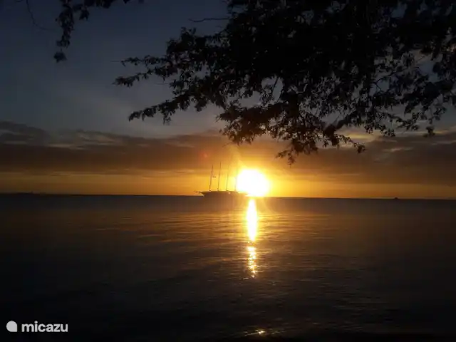 Casa Serena en Aruba, Norte, Noord - apartamento Cubierta oeste al atardecer