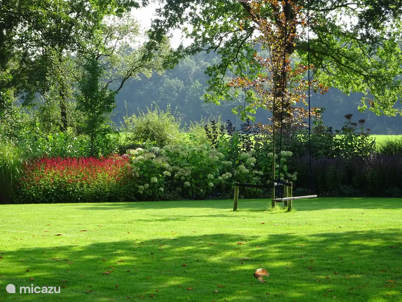 La vue depuis la maison de vacances.