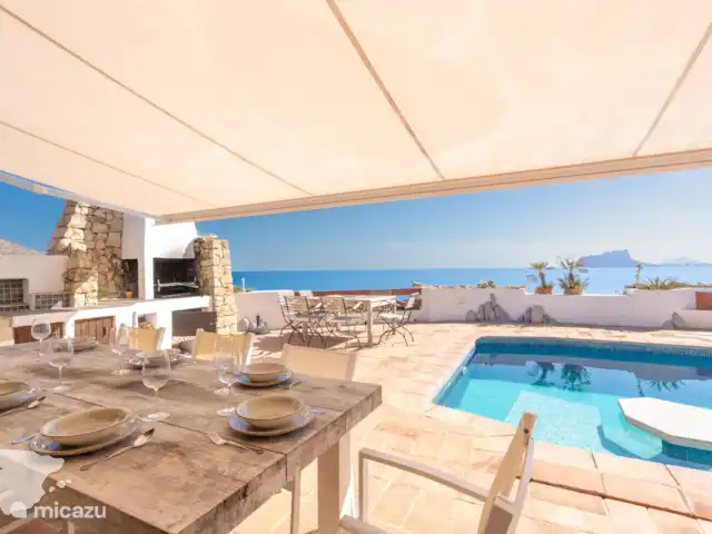 Maison du Flamboyan | Espagne, Costa Blanca, Moraira - villa Terrasse avec stores pare-soleil