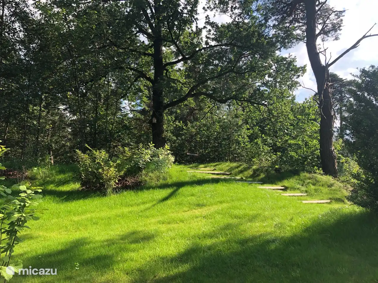 Grüne Treppe zum Schwingen