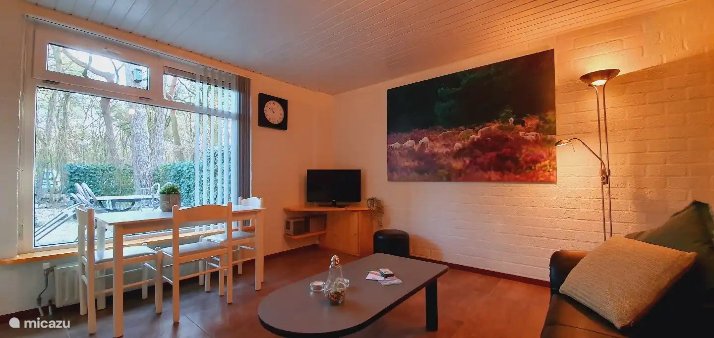 the sitting area and dining table