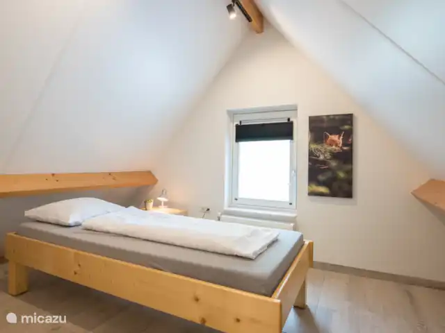 pavo real de Java en Países Bajos, Barbante Septentrional, Heesch - bungaló Dormitorio (2) con cama individual