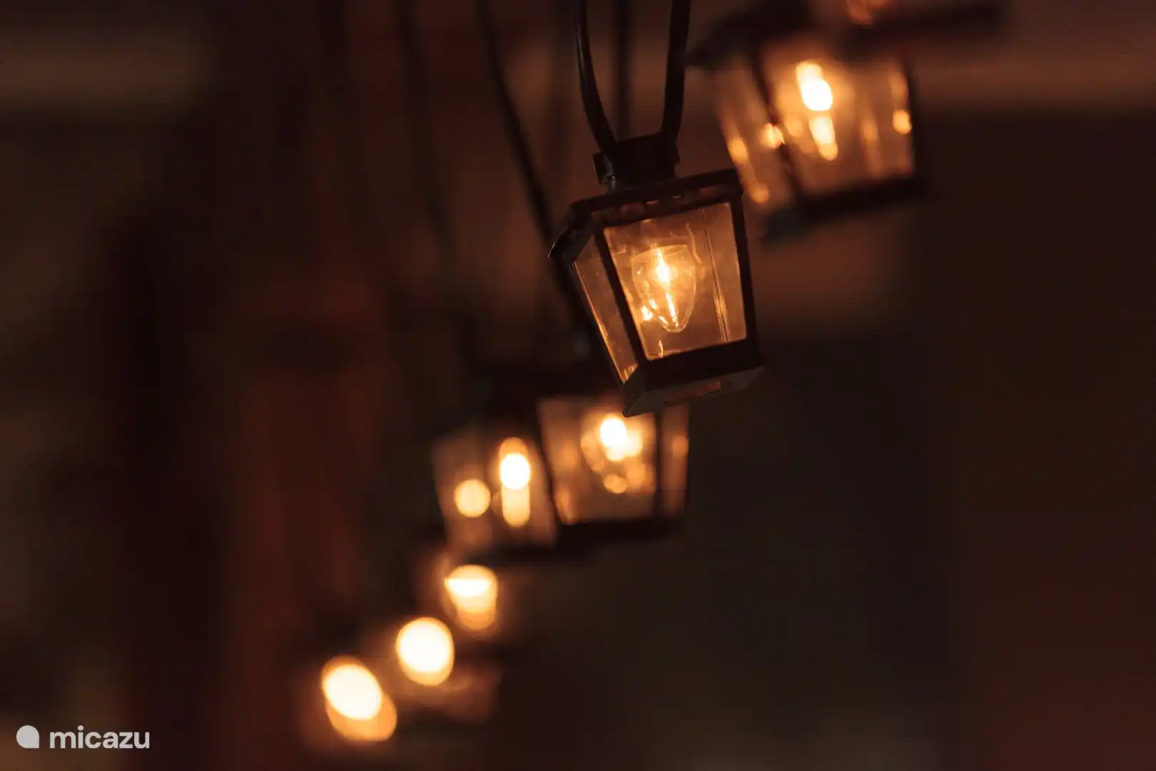 Licht draußen auf der Terrasse