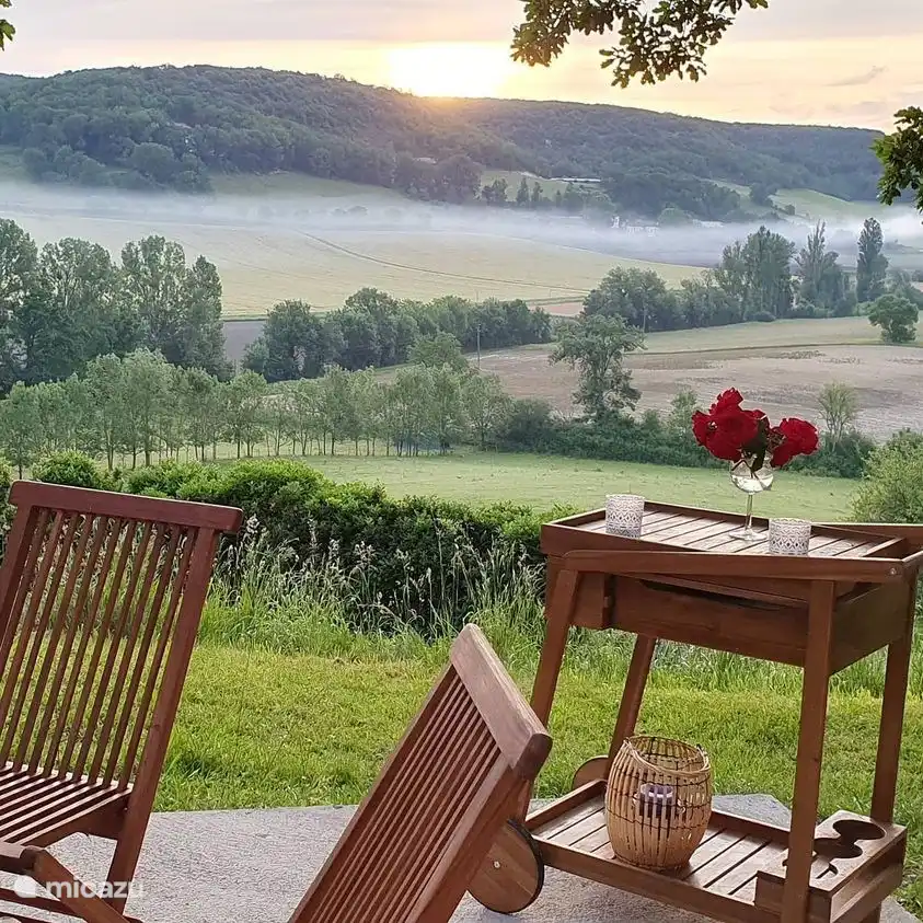 la hermosa vista desde la terraza