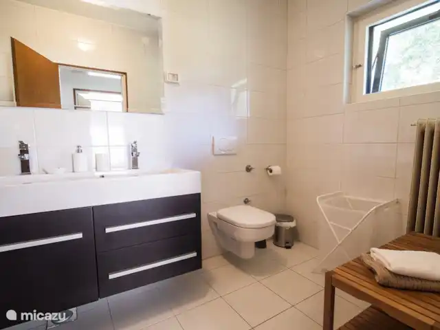Location de Vacances Slovénie, Alpes juliennes, Most na Soci, appartement - Vila Labod, appartement Idrijca Application salle de bain. Idrica