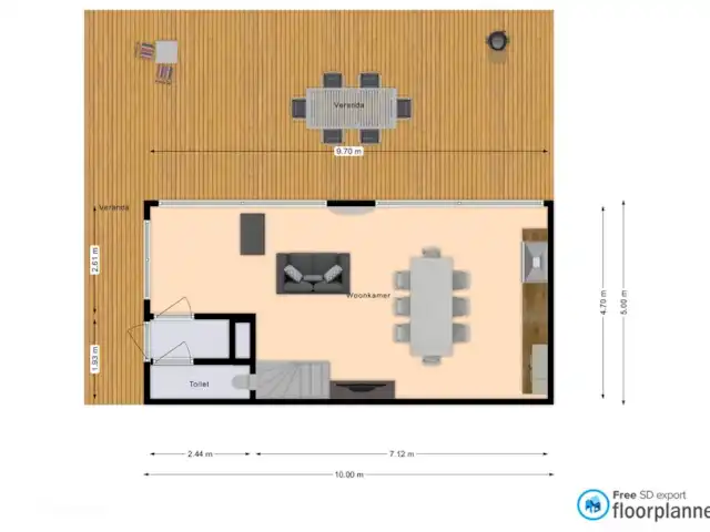 Domaine Janssloot/Âld Heach Hiem | Pays-Bas, Frise, Goëngahuizen - maison de vacances Plan résidence de vacances rez-de-chaussée Janssloot