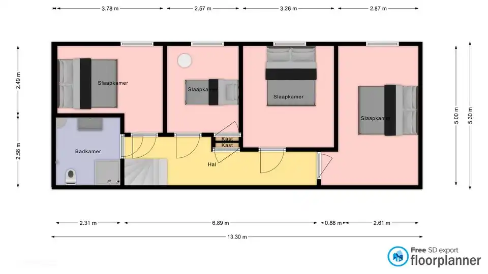 Lageplan Ferienwohnung Jansloot im 1. Stock