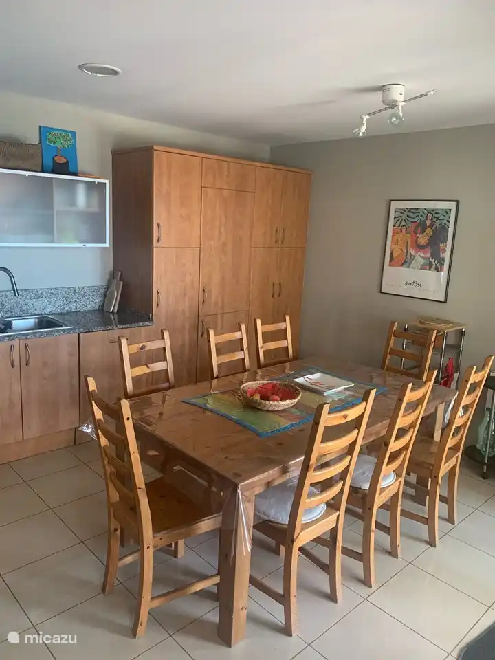 Kitchen with built-in fridge and freezer