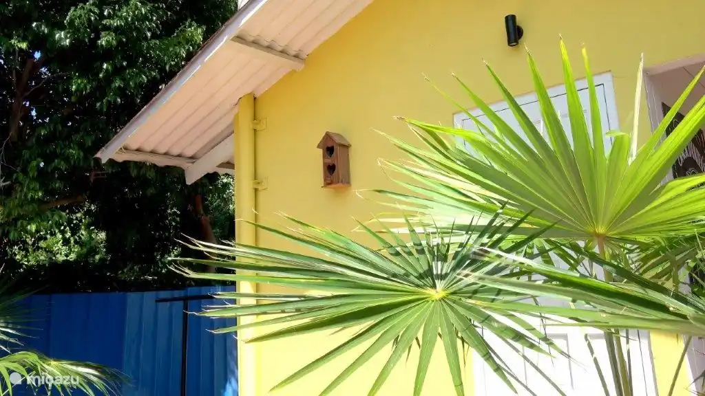 La maison d'hôtes avec hôtel pour oiseaux est située dans la cour.