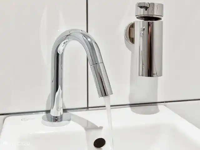 Bosrust huren in Nederland, Overijssel, Ommen - bungalow Fontein in het toilet