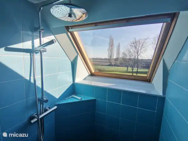 Wandelen, Nederland, Noord-Brabant, Deurne, boerderij Nummertien Uitzicht douche